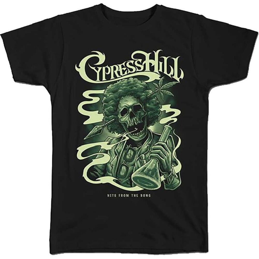 Cypress Hill Unisex Adult Skull T-Shirt / Black